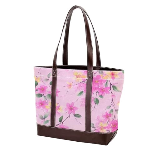 Ästhetische farbige Blumen-1433 modische gewaschene strapazierfähige Leder-Geldbörse für Damen, Schultertaschen mit Taschen und Reißverschluss, mehrfarbig, 33,8 x 12 x 31 cm von Generic