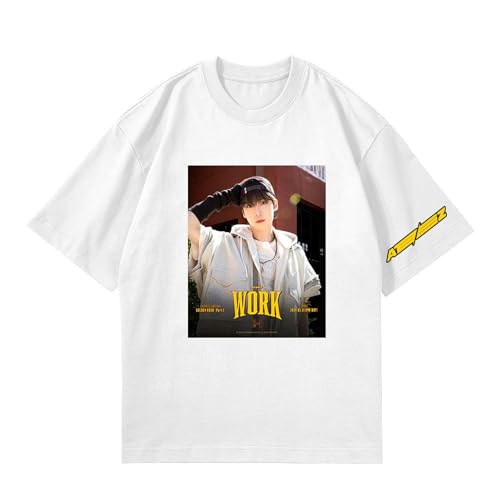 AZ Album WORK T-shirts GODLEN HOUR K-pop Merch Unisex T For Fan(White-f,4XL) von Generic