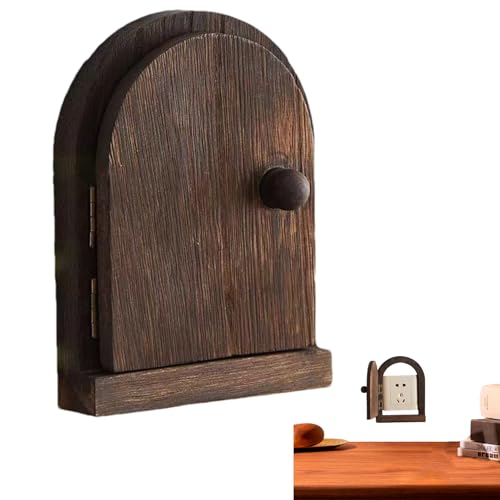 Abdeckplatten für elektrische Auslass - Kein Bohrsteck dekorativen Rahmen | Haushaltsknopf Dekoration Selbstkleber Outlet-Abdeckung | Massivholz -Schutzabdeckung für Kinder Haustiere von Generic