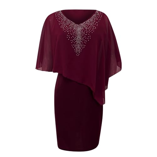 Abendkleid, Brautkleid Abendkleid Damen Elegant Lang Sommer Outfits Abschlusskleid Abiballkleider Lange Kleider Für Hochzeit Hijab Kleid Gothic Kleidung Damen Abiye Boho Strandkleider (Lila,L) von Generic