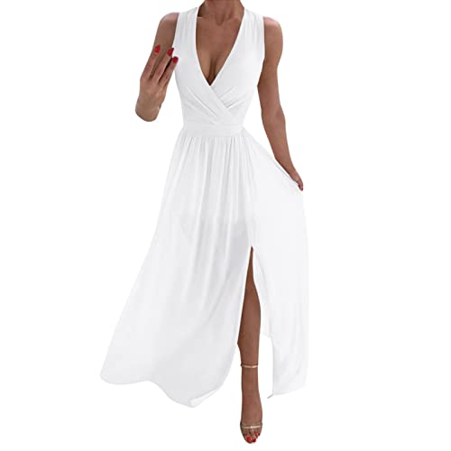 Abendkleid Damen Lang, Maxikleid Damen mit Schlitz- Ärmelloses Kleid Damen Sexy Ärmelloses Sommerkleid mit Schlitz Lange Kleider Elegant Festlich Slim Fit Strandkleid Ballkleid Partykleid Frauen Abendkleid Damen Lang, Maxikleid Damen mit Schlitz- Ärmelloses Kleid Damen Sexy Ärmelloses Sommerkleid mit Schlitz Lange Kleider Elegant Festlich Slim Fit Strandkleid Ballkleid Partykleid Frauen von Generic