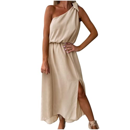 Abendkleid Damen Sexy One Shoulder Partykleid Einfarbiges Langes Kleid Elegantes Modisches Cocktailkleid Ballkleid Partykleid mit Schlitz Freizeitkleid Wickelkleid Abendkleid Damen Sexy One Shoulder Partykleid Einfarbiges Langes Kleid Elegantes Modisches Cocktailkleid Ballkleid Partykleid mit Schlitz Freizeitkleid Wickelkleid von Generic