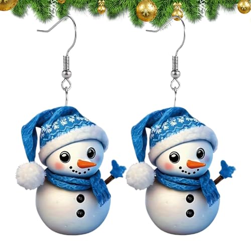 Acryl Schneemann Ohrringe - Urlaub Ohrringe Damen Ohrhänger Schneemann - Schmuck Schöne Acryl Ohrhänger von Generic