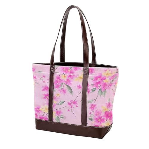 Aesthetic 1435 Tragetasche, strapazierfähiges Leder, Leinen, Geldbörsen und Handtaschen für Damen, Schultertasche, Hobo-Tasche, mehrfarbig, 33,8 x 12 x 31 cm von Generic