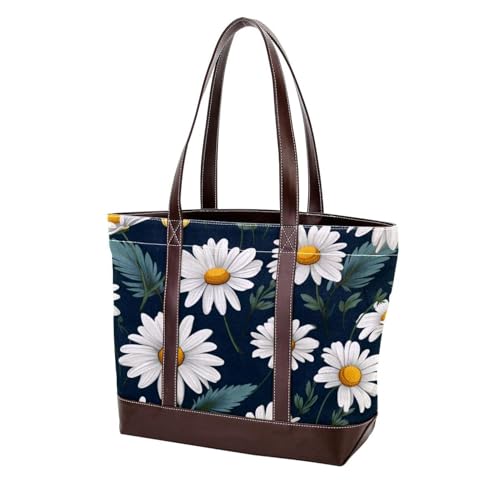 Aesthetic Daisy-320 modische Damen-Umhängetasche, aus gewaschenem, strapazierfähigem Leder, mit Tragegriff oben, mit Taschen, Reißverschluss, Mehrfarbig 04, 33.8x12x31cm/13.3x4.7x12.2 in von Generic