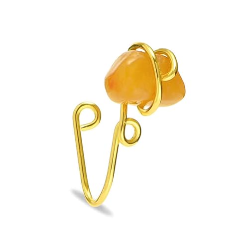 Afrikanische Nase Manschette ohne Piercing Clip auf Nasenring für Frauen Kristall Perle Nase Manschetten falsche Nase Manschette Set für Frauen und Mädchen von Generic