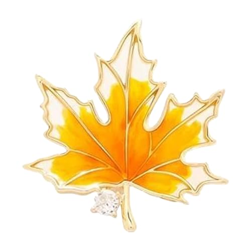 Ahornblatt Brosche, Ahornblatt Bround Pin - Kleidung Schmuck Broschen,Dekorative Strass Rucksackstift, tragbare Kleiderkreuz Schmuck für Hüte Kleider von Generic