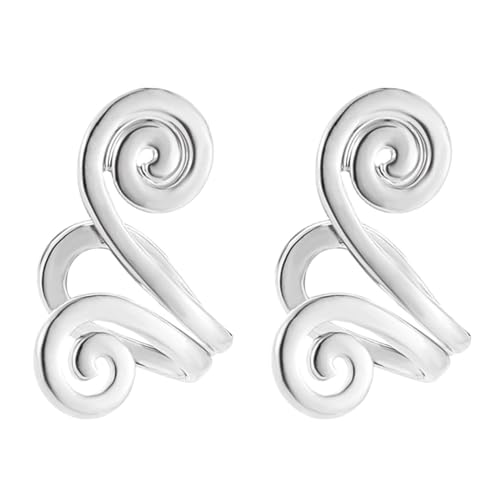 Akupressur-Schlankheits-Ohrringe, Magnetisch Ohrringe, Nicht Durchstochene Ohrringe Earcuff, Nicht Piercing Akupressur Ohrmanschettenclip für Damen Herren (2 Stück Silber) von Generic