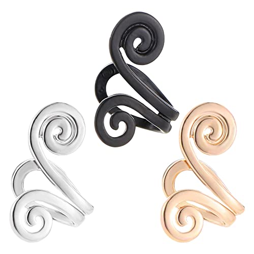 Akupressur-Schlankheits-Ohrringe, Magnetisch Ohrringe, Nicht Durchstochene Ohrringe Earcuff, Nicht Piercing Akupressur Ohrmanschettenclip für Damen Herren (3 Stück) von Generic