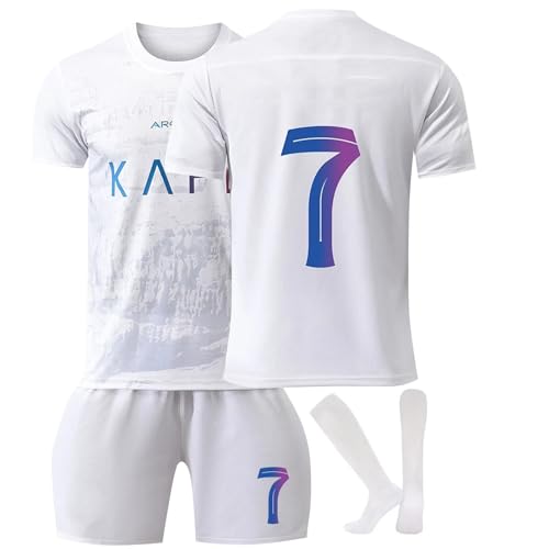 Al NASSR 23/24 Fußball Trikot, Nr.7 Hause/Auswärts Fußball Trikot für Kinder Erwachsener, Fussball Trikots Shorts und Socken Anzug Jungen Herren Al NASSR 23/24 Fußball Trikot, Nr.7 Hause/Auswärts Fußball Trikot für Kinder Erwachsener, Fussball Trikots Shorts und Socken Anzug Jungen Herren von Generic