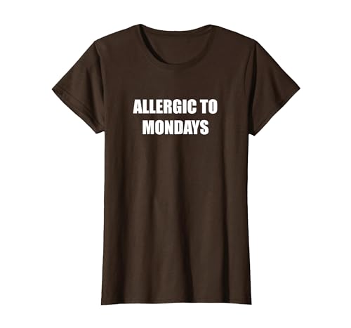 Allergisch auf Montag T-Shirt, Damen, Braun, XS Allergisch auf Montag T-Shirt, Damen, Braun, XS von Generic