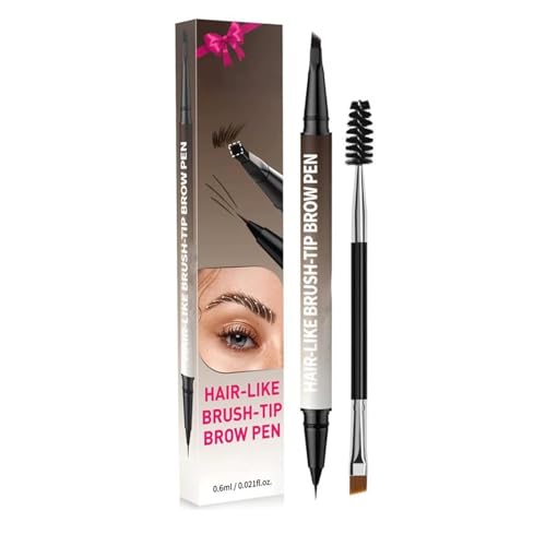 Ampltulastd 4d Brow Pen, Ampltulastd Eyebrow, All-Day Eyebrow & Eyeliner Perfection, 2-In-1 Dual-Ended Eyebrowpen (Black) von Generic