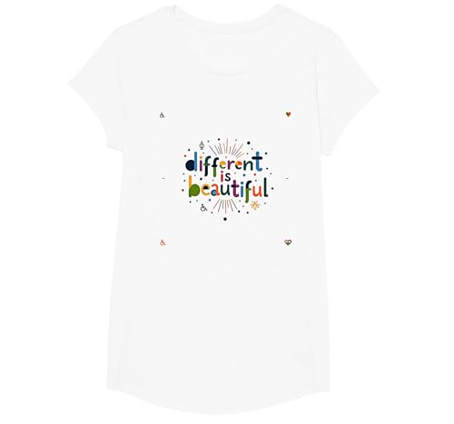 Anders ist schön: Farbenfrohe Vielfalt Feier T-Shirt, Girls, Weiß, XS Anders ist schön: Farbenfrohe Vielfalt Feier T-Shirt, Girls, Weiß, XS von Generic