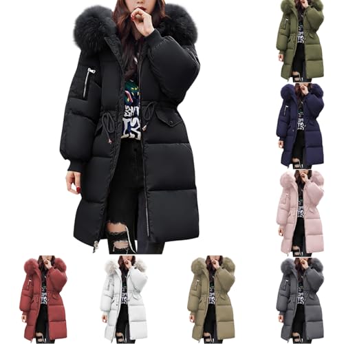 Angebote Des Tages Heute Damen Jacke in Daunenoptik Warme Steppjacke Tolle Übergangs- & Winterjacke Wintermantel Kunstfell Daunenjacke Leichte Outdoor Puffer Jacket von Generic