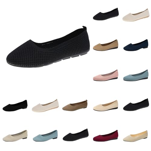 Angebote des Tages Heute Blitzangebote Ballerina Schuhe Damen Weiche Atmungsaktive Walkingschuhe Leicht Slip On Ballerinas Flat Schuhe Orthorinas Ergonomische Sneaker Loafer Freizeit Pumps Tanzschuhe von Generic