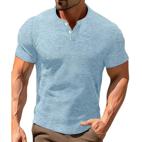 Angebote des Tages Heute Henley Kurzarm T-Shirts für Herren Sommerhemd Baumwolle Knopf Einfarbig T-Shirt für Männer Große Größen Funktionsshirt Sportshirt Fitness Shirt Angebote des Tages Heute Henley Kurzarm T-Shirts für Herren Sommerhemd Baumwolle Knopf Einfarbig T-Shirt für Männer Große Größen Funktionsshirt Sportshirt Fitness Shirt von Generic