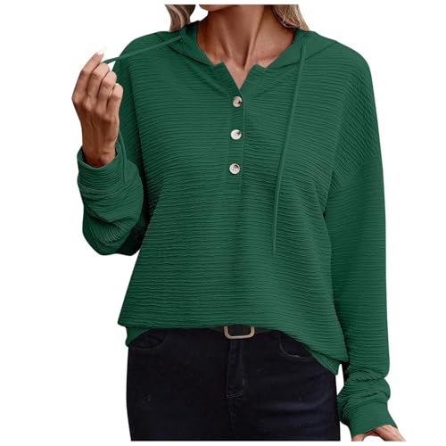 Angebote des Tages Heute Hoodie Damen Knopfleiste Pullover Einfarbig Kapuzenpullover Hoody Sweatshirt mit Kordeln 2024 Autumn Winter Oberteile Lässige Tops Soft Bluse Leichte Langarmshirt Angebote des Tages Heute Hoodie Damen Knopfleiste Pullover Einfarbig Kapuzenpullover Hoody Sweatshirt mit Kordeln 2024 Autumn Winter Oberteile Lässige Tops Soft Bluse Leichte Langarmshirt von Generic