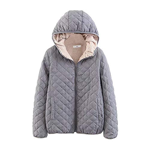 Angebote des tages heute Steppjacke Damen Warm Gefüttert Winterjacke Leichte Kapuzenjacke Winter Übergangsjacke Einfarbig Steppmantel Bequeme Pufferjacke Kapuze Baumwolle jacke Windjacke mit von Generic