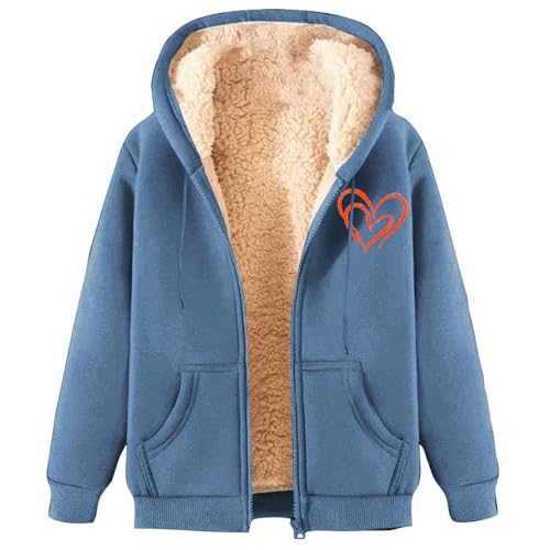Angebote des tages heuteWinterjacke Damen Warm Sweatjacke Winter Fleecejacke Mit Kapuze Elegant Plüschjacke Hoodie Einfarbig Übergangsjacke Kapuzenpullover Wintermantel Reißverschluss Fleecepullover von Generic