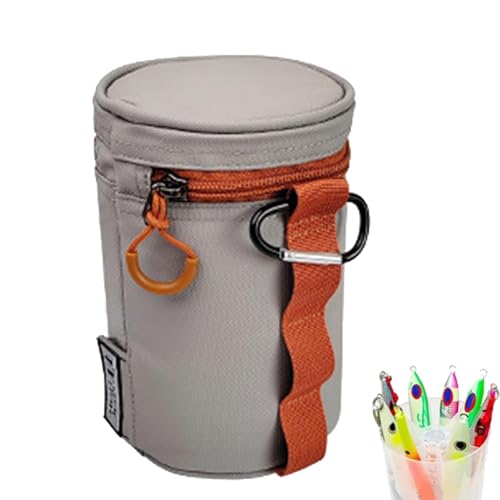 Angelgeräte-Tasche – Angeltasche für Outdoor-Ausrüstung mit eingebautem Köderlicht | Multifunktionale Wasserfischtasche, praktischer Organizer für das Nachtangeln, grau, Fare riferimento alla von Generic