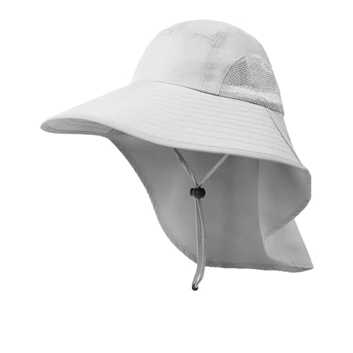 Angelhut Faltbarer Sonnehut mit Abnehmbarer Nackenklappe Tragbar für Männer Frauen Golf Wandern Sonnenhut mit Nackenschutz-UV Einstellbare Strand Fischerhut Anglerhut Garten Outdoor Hut Angelhut von Generic