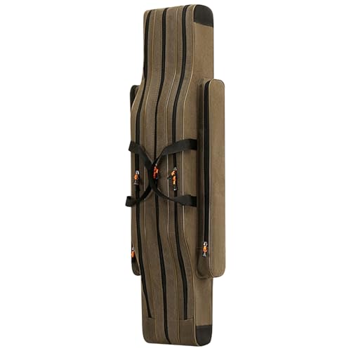 Angelruten-Etui, Angelruten-Etui, wasserdichte Angelausrüstungs-Tragetasche, Canvas-Angelruten-Organizer, Outdoor-Angeltasche für Angelausrüstung und Ausrüstung, 100 cm, 説明を参照してください, Siehe von Generic