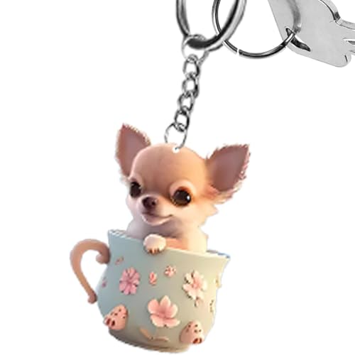 Anhänger für Hunde – Puppy Puppy Puppy Chains Anhänger Cartoon Keychain Purse Tasche Backpack Charm 2D Acryl Dekorative Accessoires für Männer für Männer von Generic