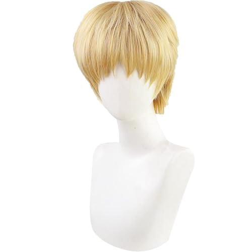 Anime Cosplay Perücke Für Armin Arlert Kurz Gelb Hitzebeständig Synthetische Perücken Für Halloween Kostüm Party Rollenspiel von Generic