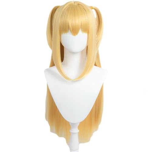 Anime Cosplay Perücke Für MisaMisa Lange Gelbe Hitzebeständiges Synthetisches Haar Halloween Party Perücken von Generic