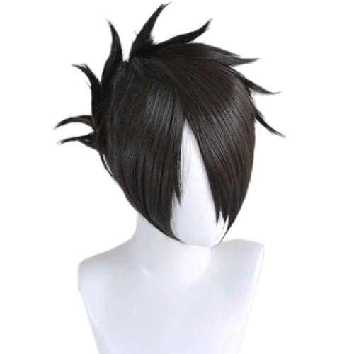 Anime Cosplay Perücke Für Ray Kurz Schwarz Halloween Kostüm Perücken Hitzebeständig von Generic