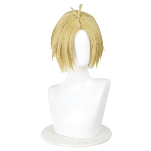 Anime Cosplay Perücke Für SAKAMOTO DAYS Asakura Shin Blond Mittellanges Haar Accessoire Unisex Für Party Halloween Weihnachten von Generic