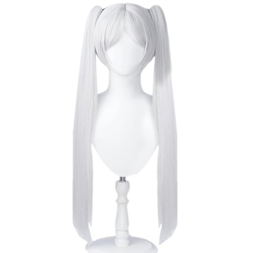 Anime Frauen Cosplay Perücke Für Frieren Journey 's End Frieren Long Straight Double Ponytail Halloween Themed Kostüm Party Synthetische Perücken von Generic