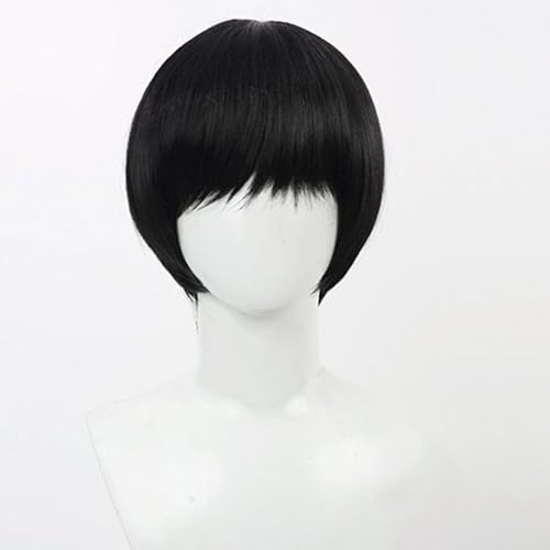 Anime Schwarz Kurzes Haar Cosplay Perücken Für Mash Burnedead Gerade Simulation Perücke 11 Zoll Halloween Kostüm Party von Generic
