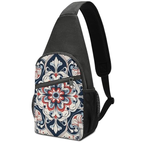 Anti-Diebstahl Schultertasche Komplexe Muster Crossbody Bags Tragbare,Verstellbarer Umhängetasche für Outdoorsport Radfahren Sportlich von Generic