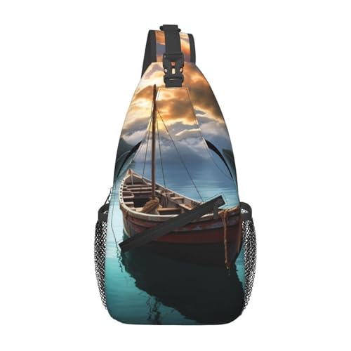 Anti-Diebstahl Sling Bag Fischerboot Crossbody Bags Stylisch,Tragbare Schulterrucksack für Damen Einkaufen Sport Anti-Diebstahl Sling Bag Fischerboot Crossbody Bags Stylisch,Tragbare Schulterrucksack für Damen Einkaufen Sport von Generic