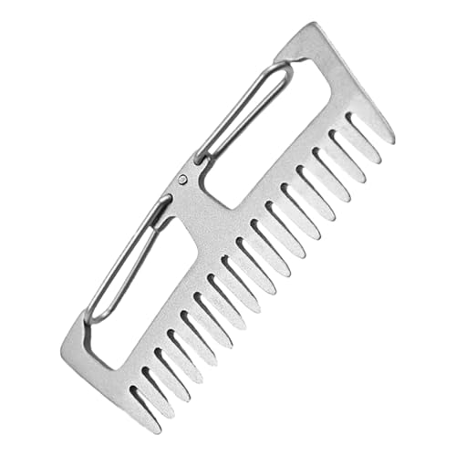 Antistatisches Design, Outdoor-Kammwerkzeug, Stonewashed-Titanlegierung, Bergsteiger-Schnallenkamm, Small, Antistatischer, Tragbarer Schnallenkamm Aus Titanlegierung, Geeignet Für Outdoor-Reisen von Generic