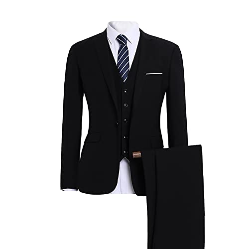 Anzug Herren Anzüge 4-teilig Slim Fit Sakko Hemd Hose Krawatte Set Gruppenanzug Trauzeugenanzug Business Formeller Anzug Herbst Winteranzug,5XL von Generic