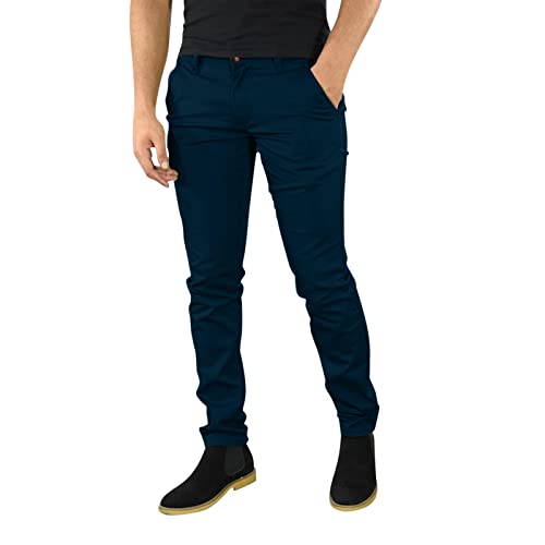 Anzughose Herren Slim Fit Business Chino Hose Lang Anzug Hosen für Männer Eng Elegant Chinohose Einfarbige Herrenhose Regular Basic Freizeithose Arbeitshose Stoffhose Streetwear von Generic