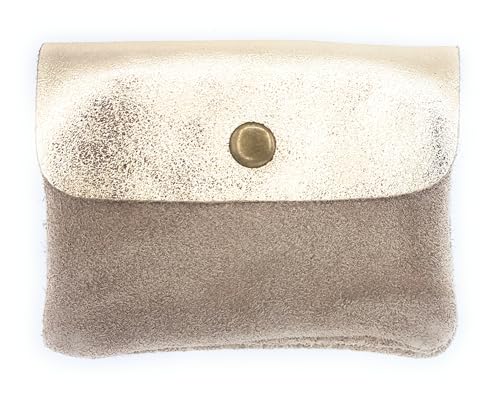 Aponi Geldbörse aus Wildleder, schillernd, beige, geldbörse von Generic