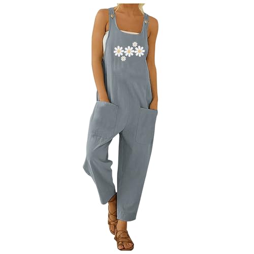 Arbeitshose Damen Latzhose Festlich Arbeitshosen with Pockets Casual Arbeitslatzhose Damen große Größen Bunte Blumenmuster Druck Spaghetti-Träge Sommeroverall Hoseanzug Playsuits Arbeitshose Damen Latzhose Festlich Arbeitshosen with Pockets Casual Arbeitslatzhose Damen große Größen Bunte Blumenmuster Druck Spaghetti-Träge Sommeroverall Hoseanzug Playsuits von Generic