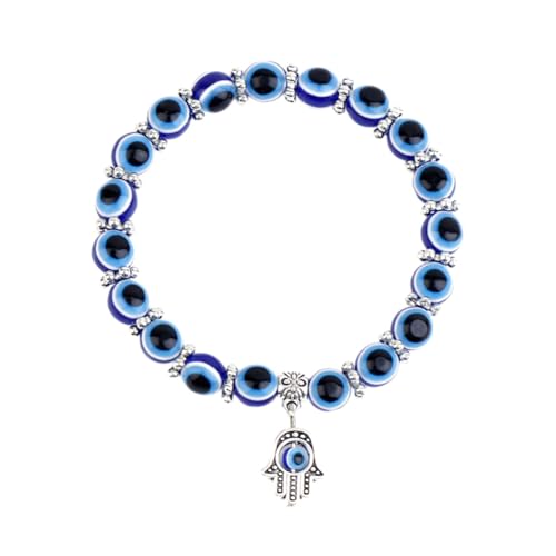 Armbänder Böser Blick Perlen-Armband Böser Blick - Perlen-Armband Armband | Blaues Auge Perlenarmbänder, Glücksbringer Armband zum Schutz Segen, Schmuckarmband, Se référer au descriptif, Harz, Siehe von Generic