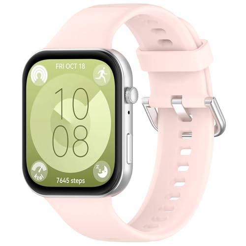 Armbänder Kompatibel für Huawei Watch Fit 4 Silikon Armband, Flexibles Verstellbares Armbänder Schnellverschluss Uhrenarmband Wasserdichtes Sport Ersatzarmband (Rosa) von Generic