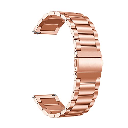 Armbänder Kompatibel mit Samsung Galaxy Watch6 40mm Armband, Edelstahl Uhrenarmband Metall Verstellbares Ersatzarmband für Galaxy Watch 6 40mm, Damen Herren (Rose Gold, One Size) von Generic