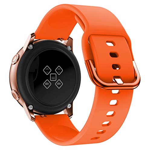 Armbänder Kompatibel mit Samsung Galaxy Watch6 44mm Armband, 20mm Universal Ersatzarmband für Galaxy Watch6 40mm/44mm/Galaxy Watch6 Classic 43mm/47mm Armband (Orange, One Size) von Generic