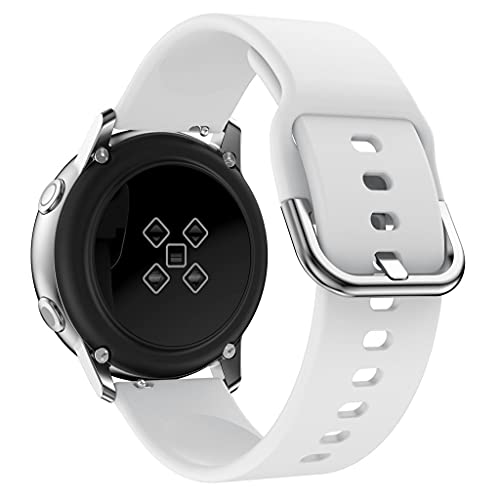 Armbänder Kompatibel mit Samsung Galaxy Watch6 Classic 47mm Armband, 20mm Universal Ersatzarmband für Galaxy Watch 6 40mm/44mm/Galaxy Watch 6 Classic 43mm/47mm Armband (White, One Size) von Generic