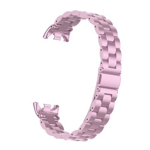 Armbänder Kompatibel mit Xiaomi Smart Band 10 Armband für Damen Herren, Edelstahl Metall Ersatz Armband für Xiaomi Mi Band 10 Uhrenarmband (Lila) von Generic