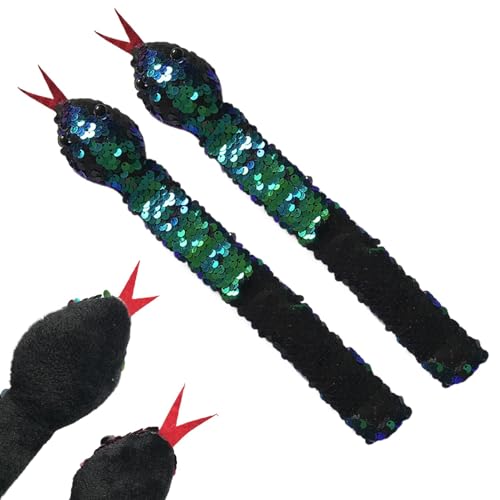 Armbänder mit Ohrfeigen für Tiere, Halloween-Armbänder, Paillettenschlangen-Armbänder, tragbare Halloween-Armbänder für Kinder, Mädchen, Familie von Generic