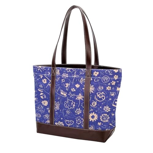 Art Flower-1118 modische Damen-Geldbörse aus gewaschenem strapazierfähigem Leder mit Tragegriff oben mit Taschen, Reißverschluss, mehrfarbig, 33,8 x 12 x 31 cm von Generic