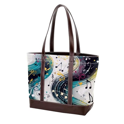 Artistic Notes-173 Modische Damen-Umhängetasche, gewaschen, strapazierfähiges Leder, mit Tragegriff oben, mit Taschen und Reißverschluss von Generic