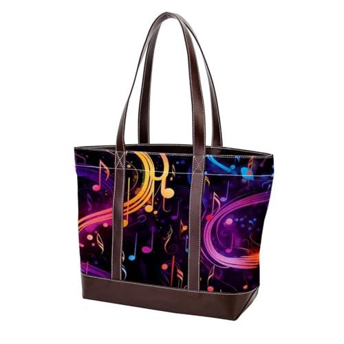 Artistic Notes-188 Modische Damen-Umhängetasche, gewaschen, strapazierfähiges Leder, mit Tragegriff oben, mit Taschen und Reißverschluss, Multicolor 08, 33.8x12x31cm/13.3x4.7x12.2 in von Generic